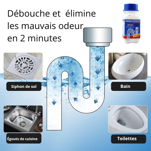 MagicPipe – Déboucheur de Canalisations Puissant en Poudre | Cuisine & Toilet